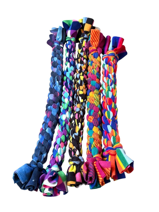 Jumbo thick Braided Fleece Dog Tug Toy: Durable Interactive Play