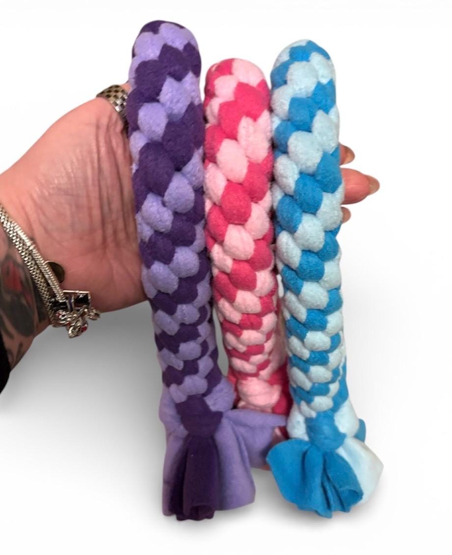 Handmade Heart Fleece Tug Toy for Dogs & Puppies