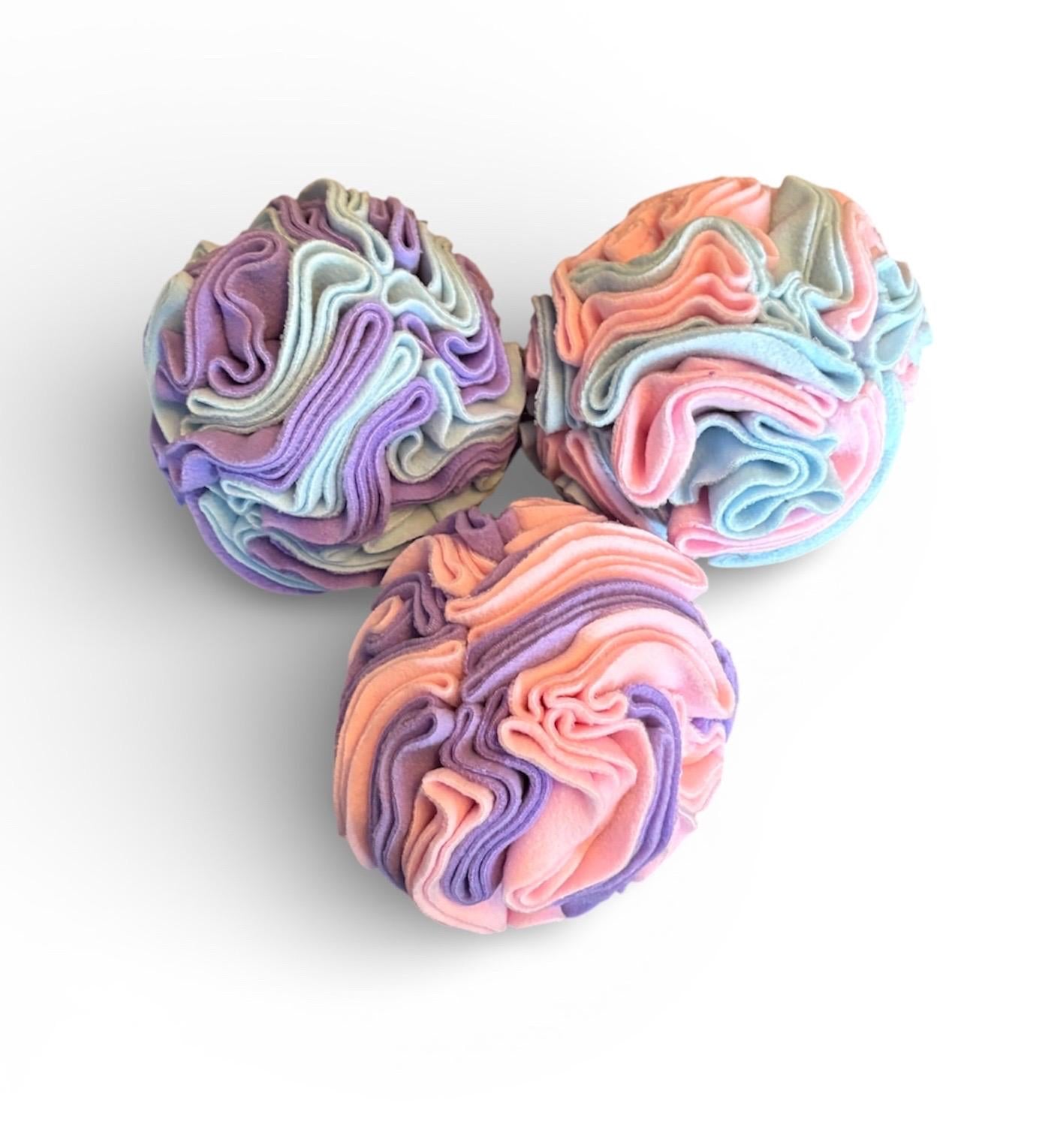Pastel snuffle ball, 6 inches, pet enrichment, enrichment toy