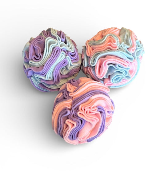 Pastel snuffle ball, 6 inches, pet enrichment, enrichment toy