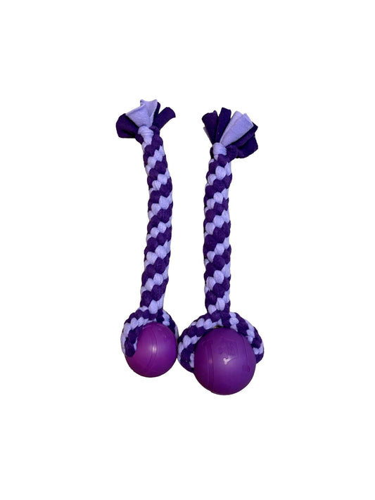 Handmade Fleece Dog Tug Toy: Durable Braided Ball
