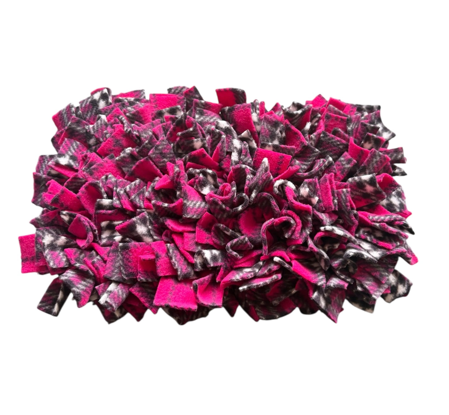 Dark Pink Tartan Snuffle Mat for Dogs | Dog Enrichment Toy