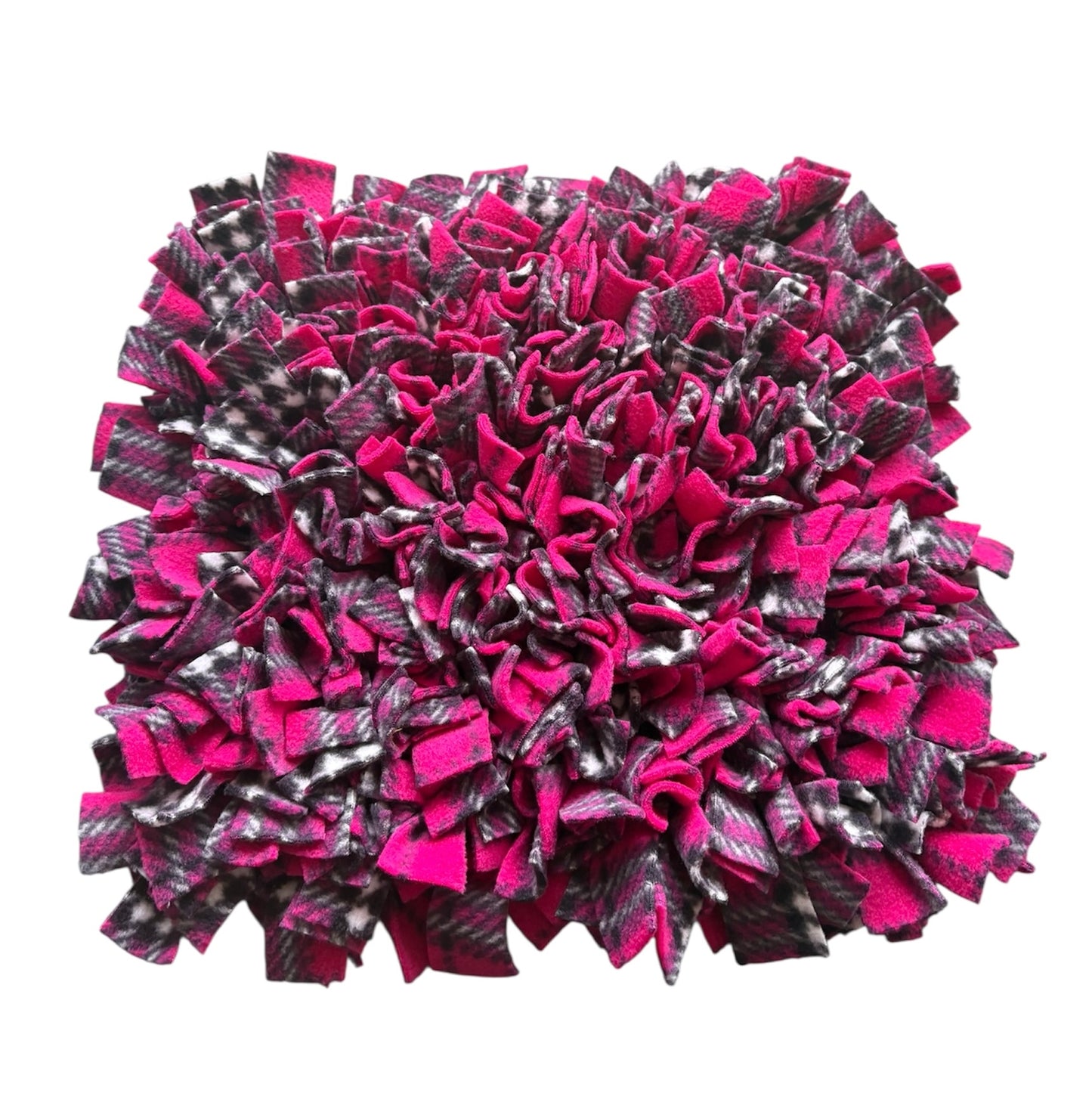 Dark Pink Tartan Snuffle Mat for Dogs | Dog Enrichment Toy