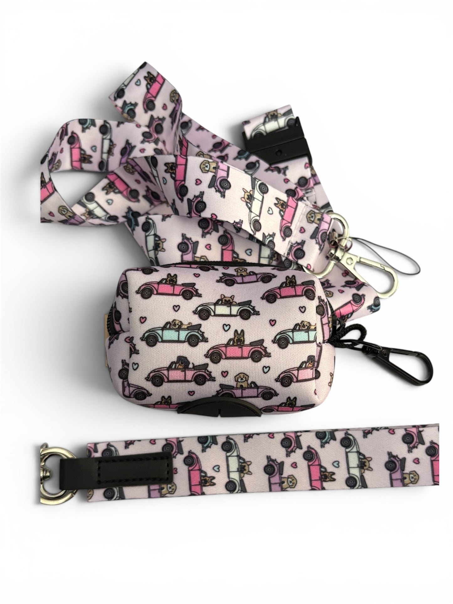 Dog walking gift set - Matching Lanyard, Wristlet & Poop Bag Holder
