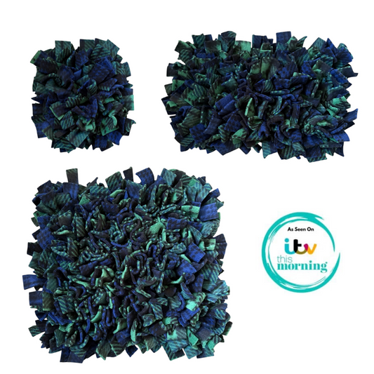 Blue Tartan Snuffle Mat for Dogs | Dog Enrichment Toy