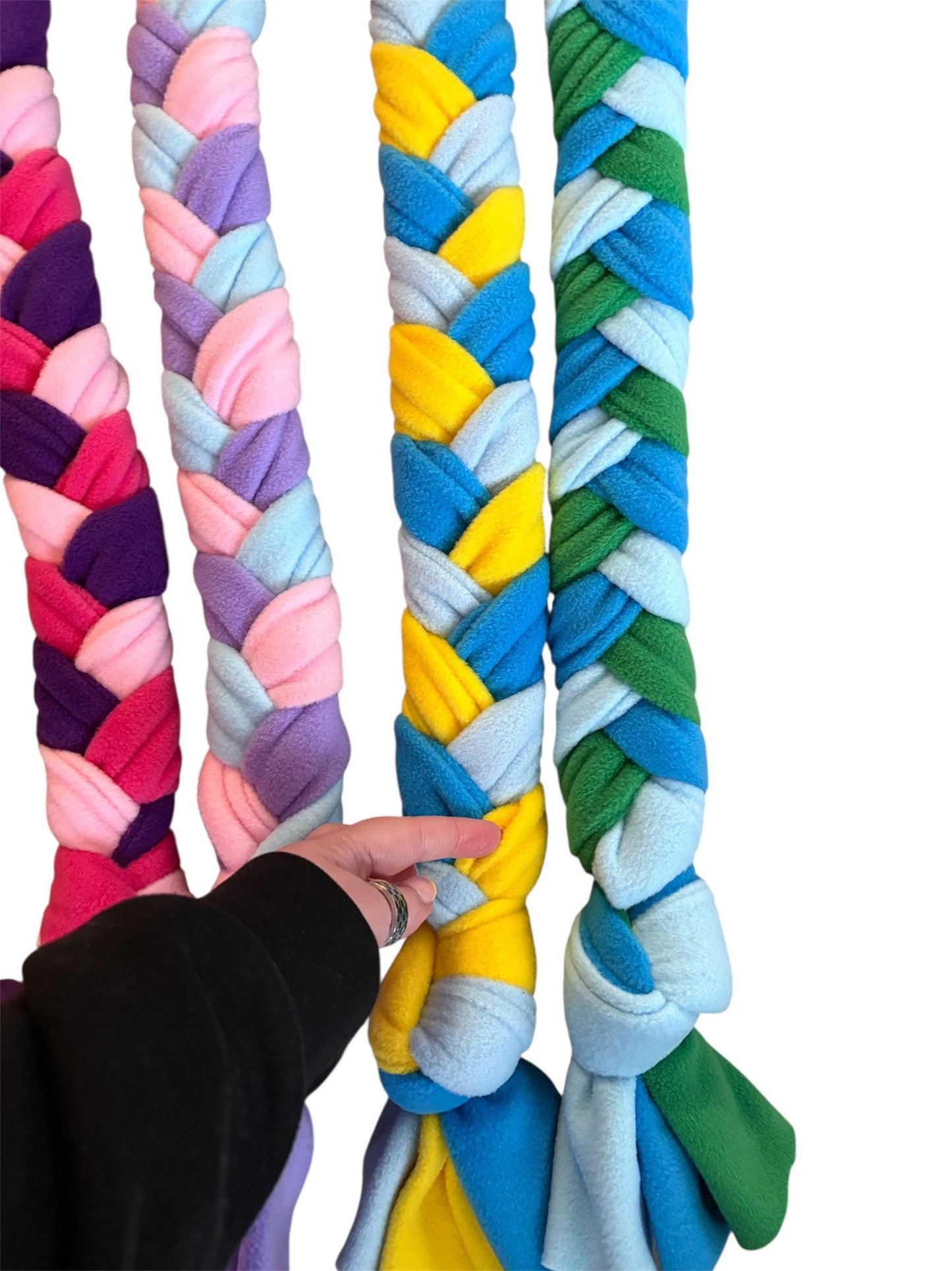 Handmade Fleece Snuffle Plait Dog Toy | Enrichment, Treat Hiding, Slow Feeding Boredom Buster