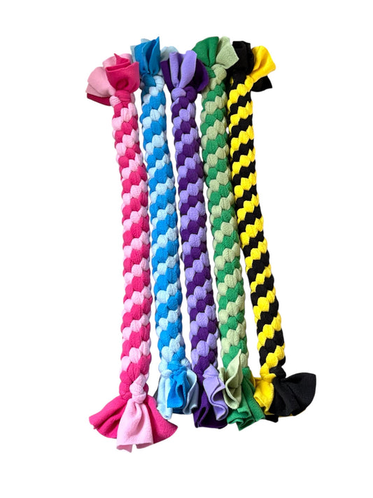 Jumbo thick Braided Fleece Dog Tug Toy: Durable Interactive Play