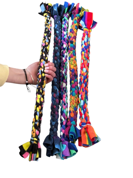 XL Braided Fleece Dog Tug Toy: Durable Interactive Play