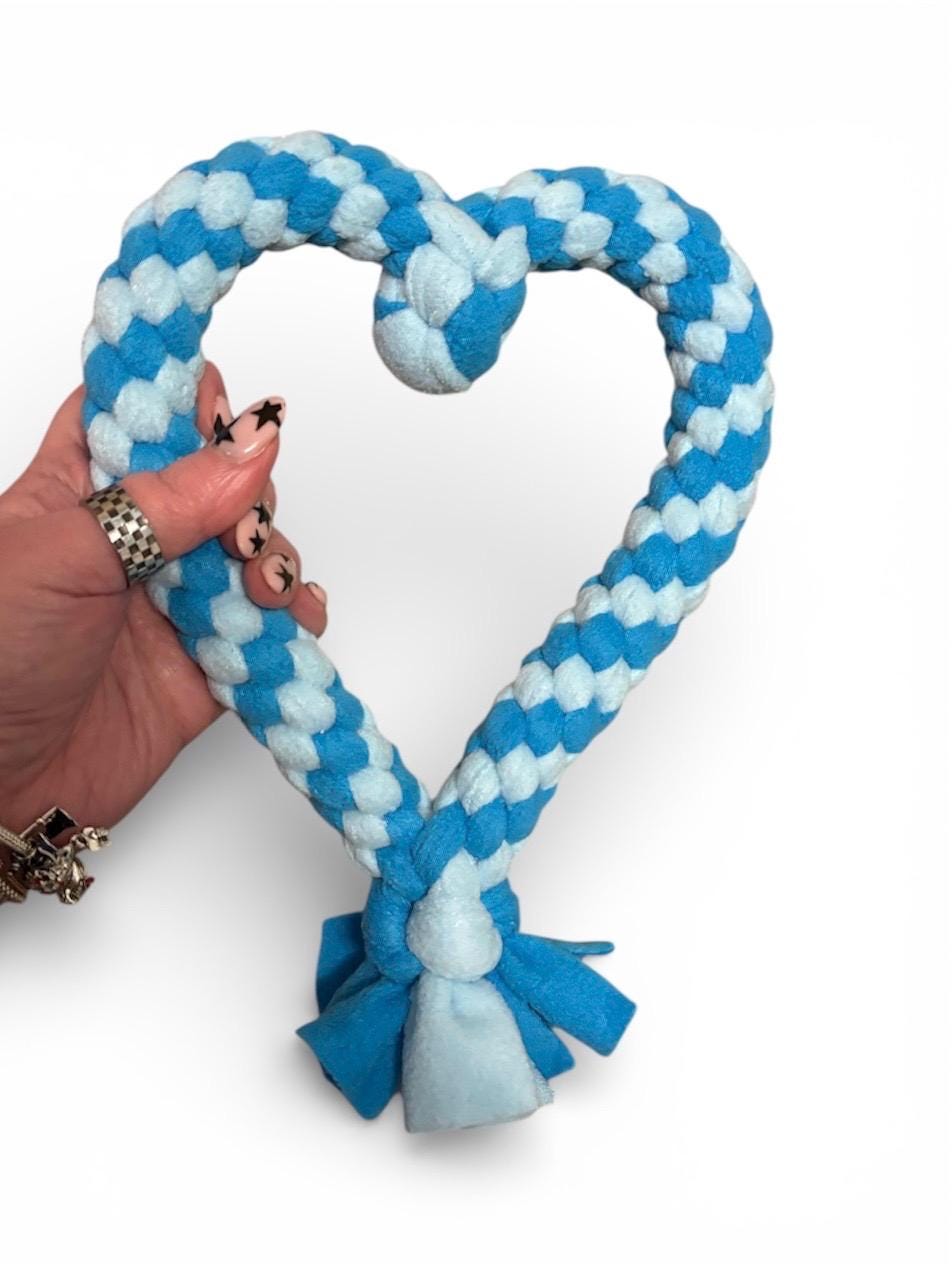 Handmade Heart Fleece Tug Toy for Dogs & Puppies